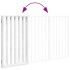 Puerta para perros plegable 3 paneles madera álamo blanca