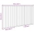 Puerta para perros plegable 3 paneles madera álamo blanca