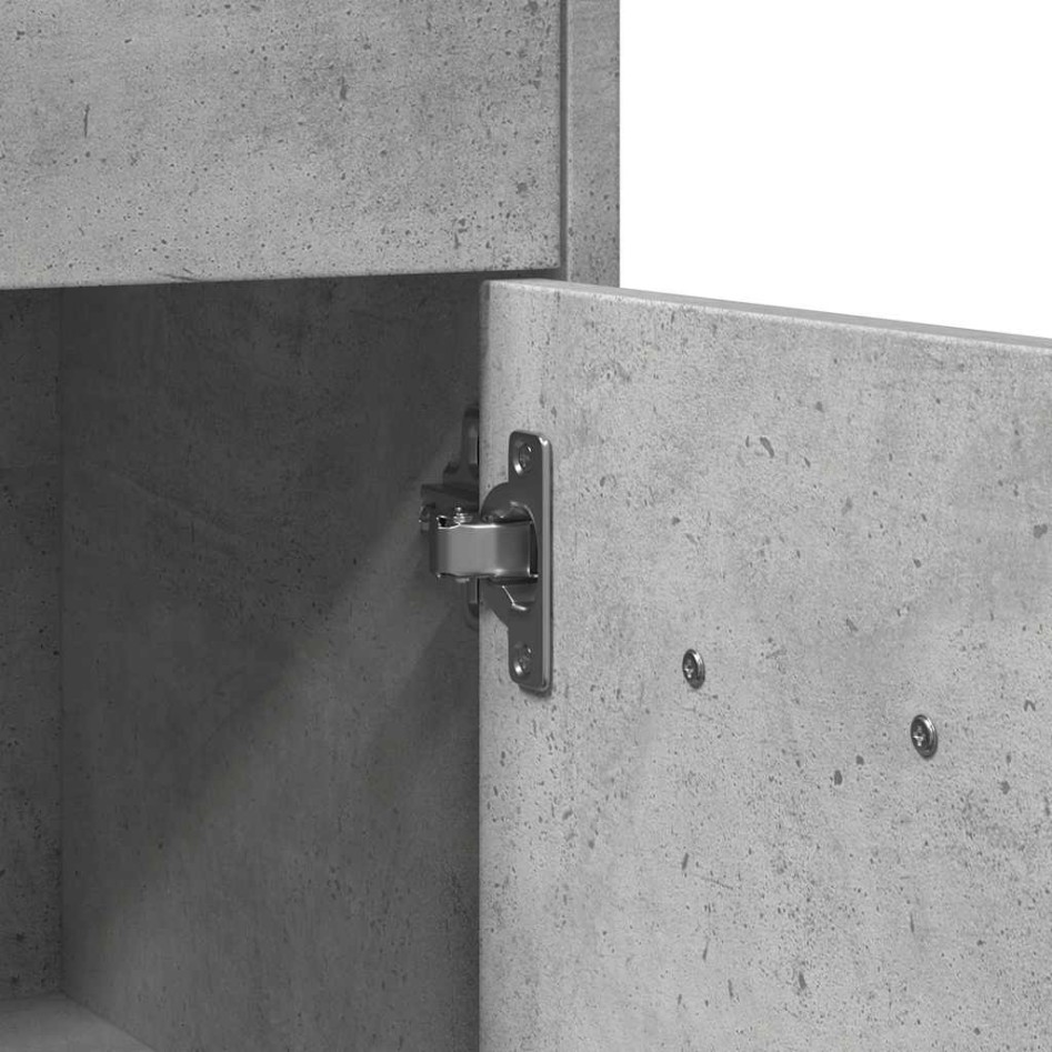 Armario de baño madera contrachapada gris hormigón 60x33x80