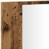 Armario con espejo LED madera ingeniería envejecida 90x12x45