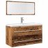 Juego de muebles de baño 2 piezas madera ingeniería