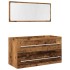 Juego de muebles de baño 2 piezas madera ingeniería
