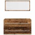 Juego de muebles de baño 2 piezas madera ingeniería