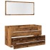 Juego de muebles de baño 2 piezas madera ingeniería