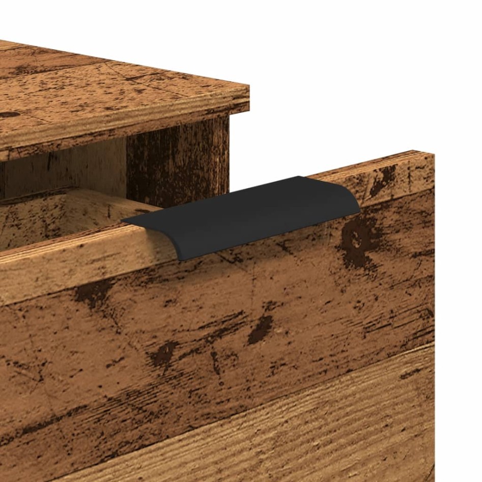 Aparadores 2 uds madera ingeniería madera envejecida