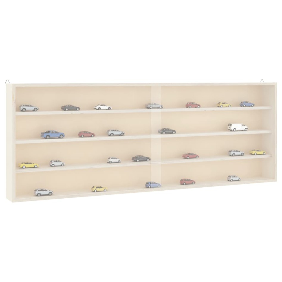 Vitrina de madera para coleccionistas con puertas 100x8,5x37