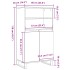 Aparador alto madera de ingeniería envejecida 60x36x110