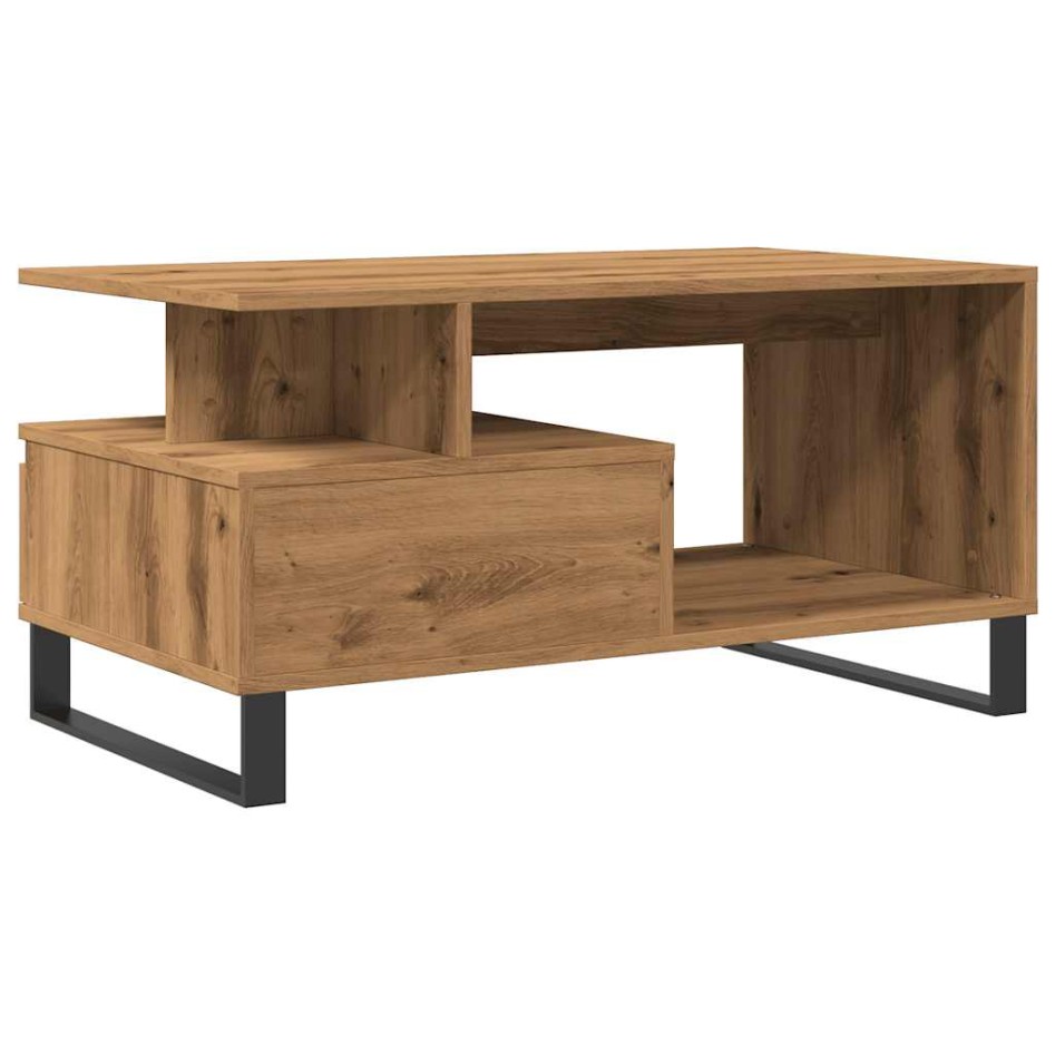 Mesa de centro madera de ingeniería roble artisan 90x49x45