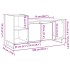 Mueble para TV madera de ingeniería roble artisan 100x35x55