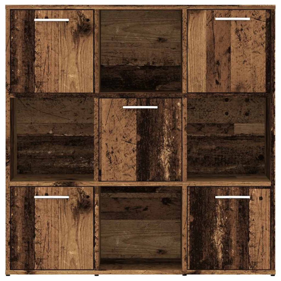 Estantería madera de ingeniería color envejecido 90x28x90