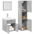 Set muebles de baño 2 piezas madera contrachapada gris