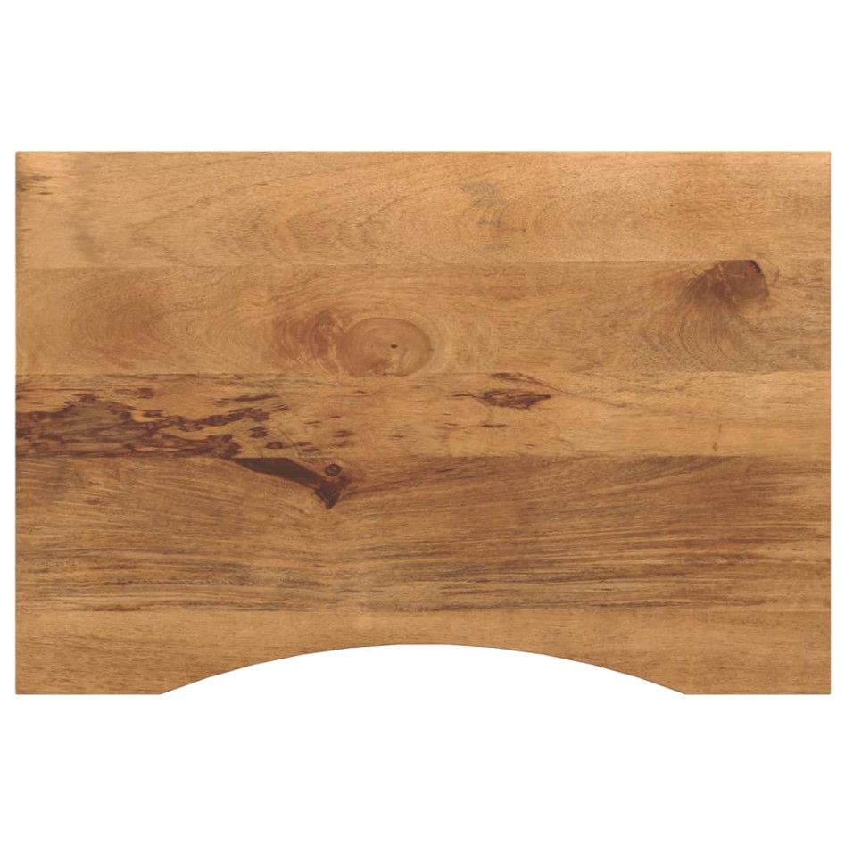 Tablero de escritorio con curva madera mango rugosa