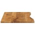 Tablero escritorio con curva madera mango rugosa 110x60x2,5