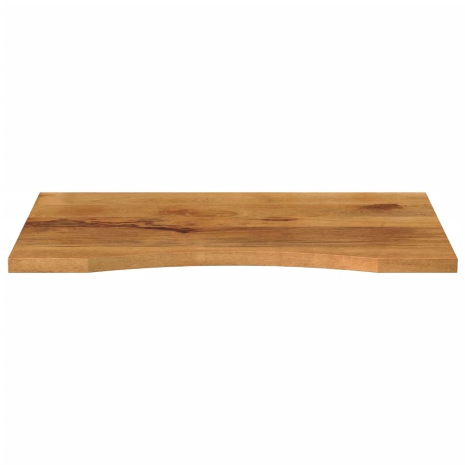 Tablero de escritorio con curva madera mango rugosa