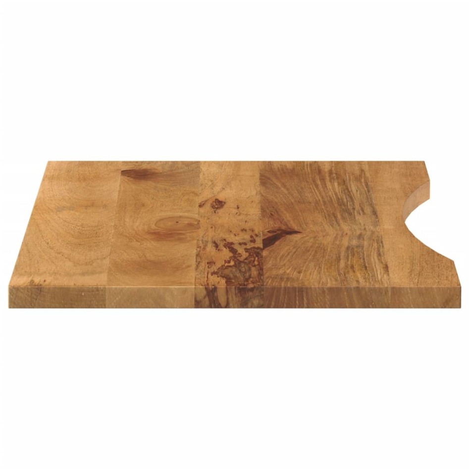 Tablero de escritorio con curva madera mango rugosa