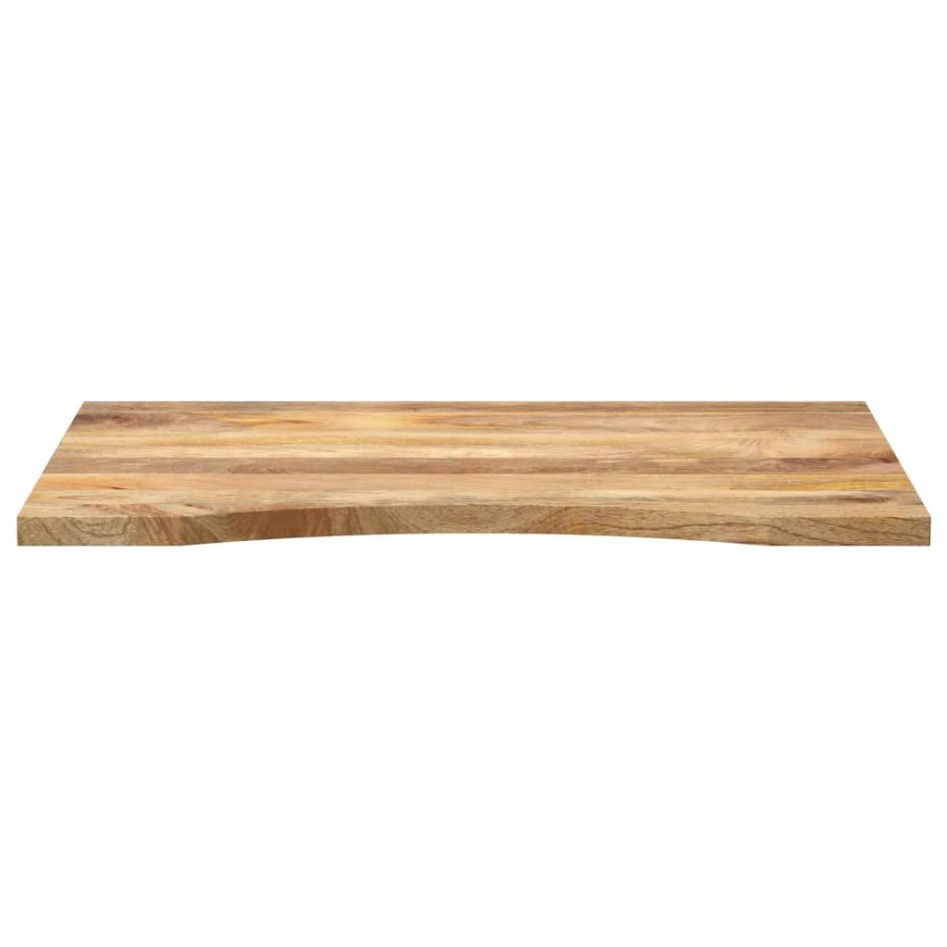 Tablero escritorio con curva madera mango rugosa 100x60x2,5