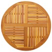 Tablero de mesa redondo madera maciza de acacia Ø90x2,2 cm