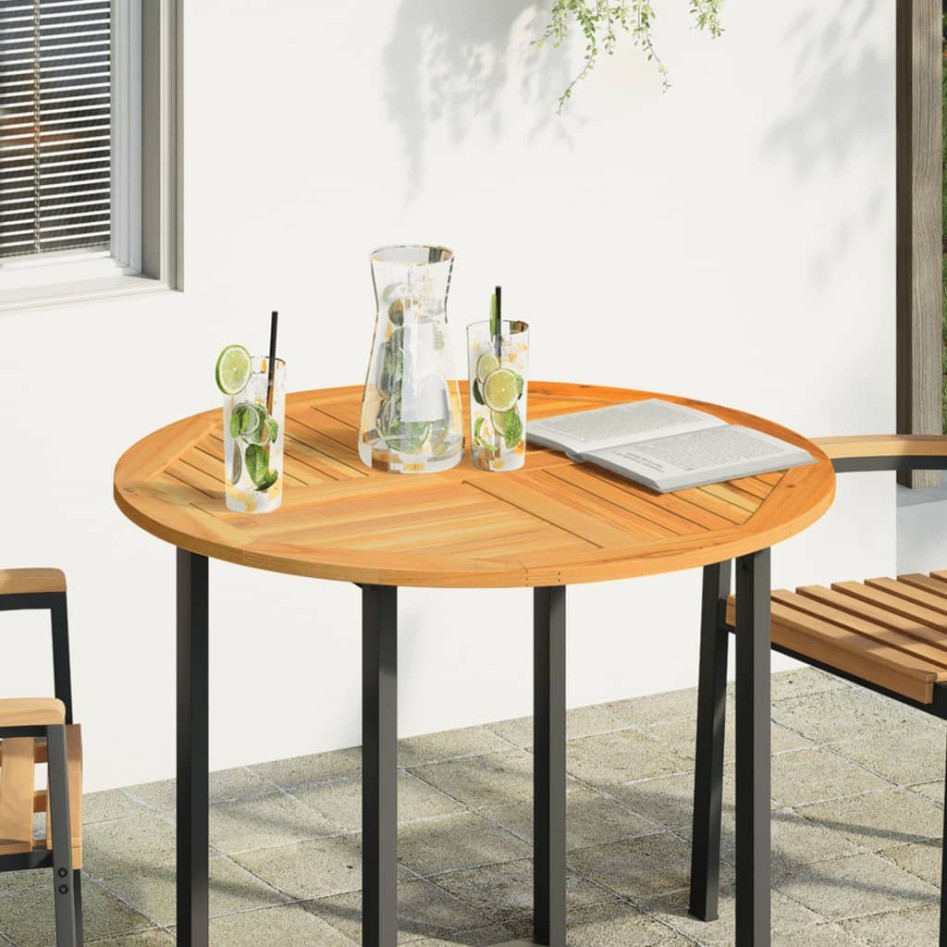 Tablero de mesa redondo madera maciza de acacia Ø90x2,2