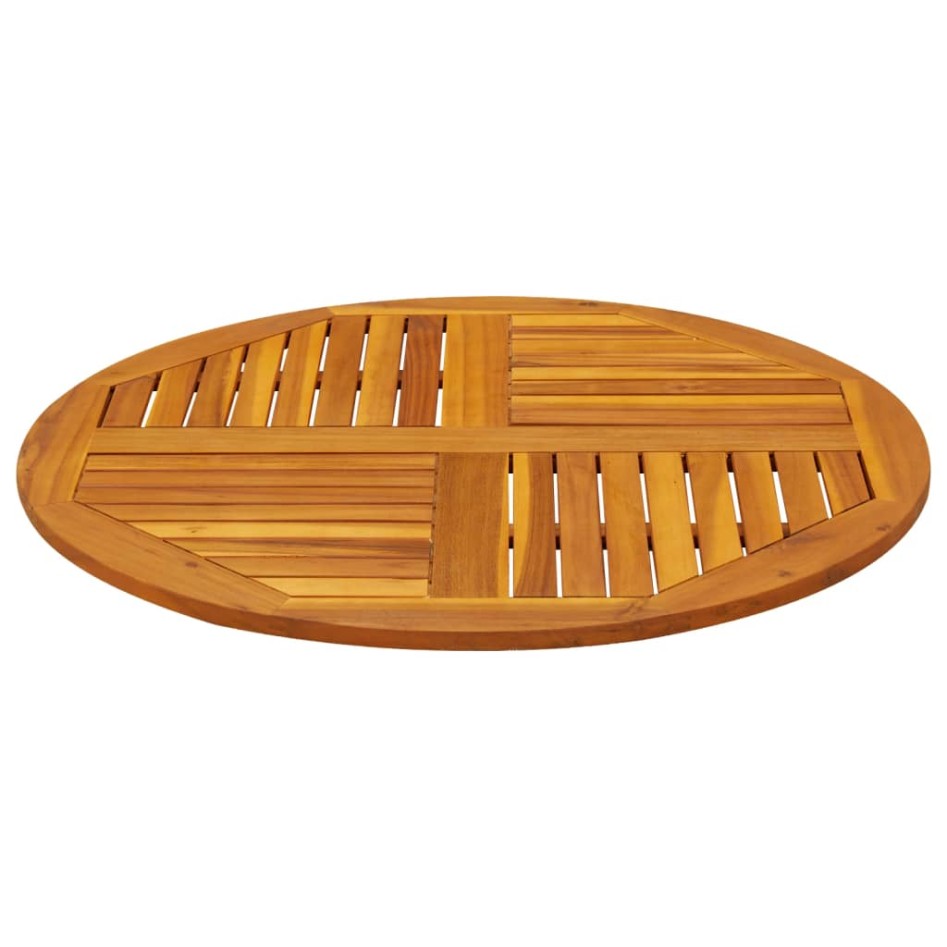 Tablero de mesa redondo madera maciza de acacia Ø90x2,2