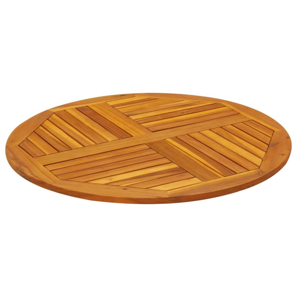 Tablero de mesa redondo madera maciza de acacia Ø90x2,2
