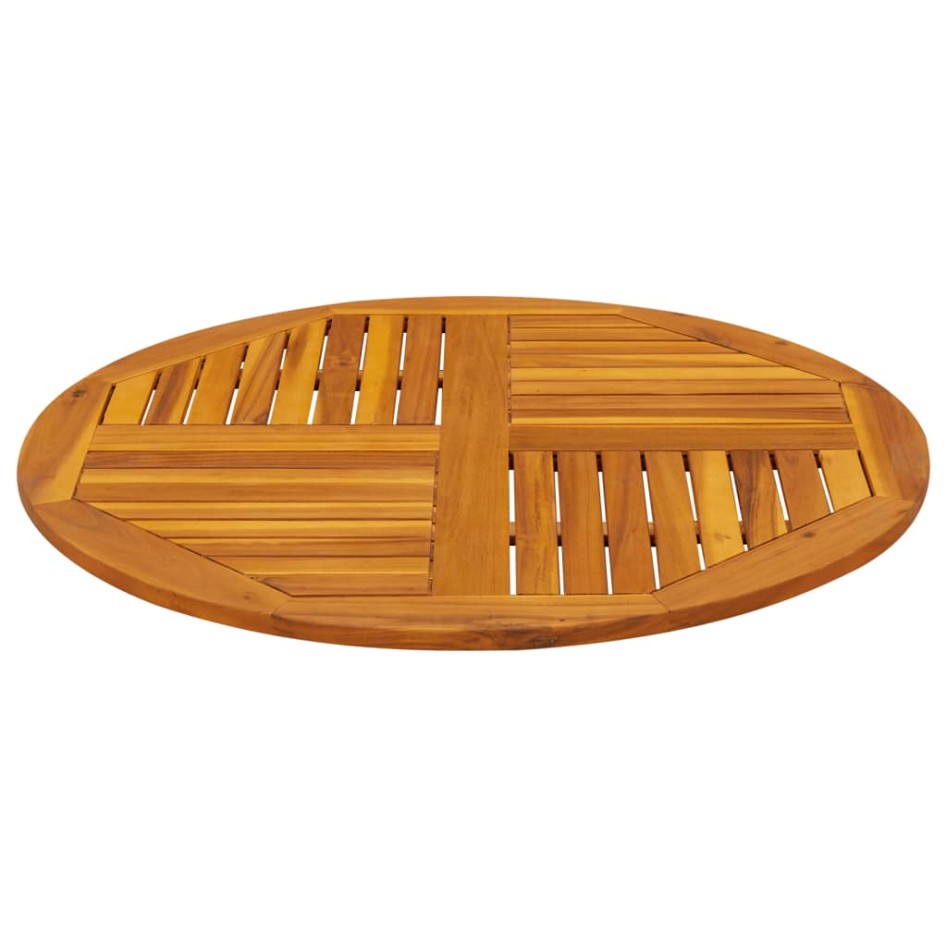 Tablero de mesa redondo madera maciza de acacia Ø90x2,2