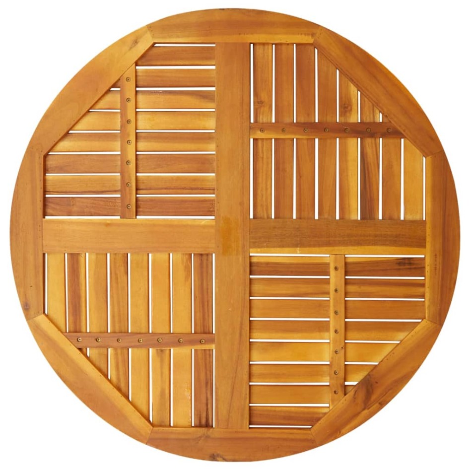 Tablero de mesa redondo madera maciza de acacia Ø90x2,2