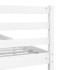 Estructura de cama madera maciza blanco 120x200