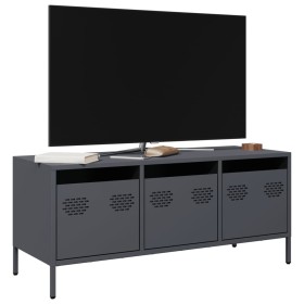 Mueble de TV acero laminado en frío antracita 101,5x39x43,5