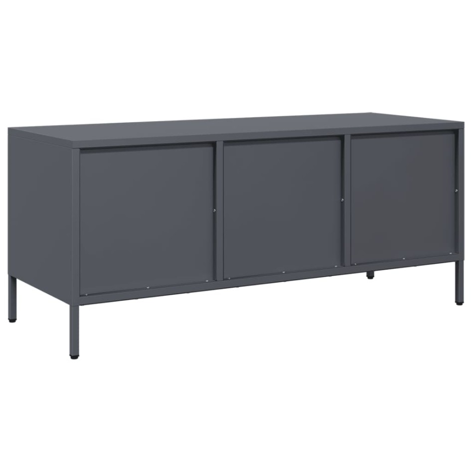 Mueble de TV acero laminado en frío antracita 101,5x39x43,5