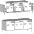 Mueble de TV acero laminado en frío antracita 101,5x39x43,5