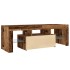 Mueble TV luces LED madera ingeniería envejecida 120x36,5x40