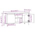 Mueble de TV madera ingeniería madera envejecida 102x35x50