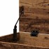 Baúl de almacenamiento madera ingeniería envejecida 84x42x46