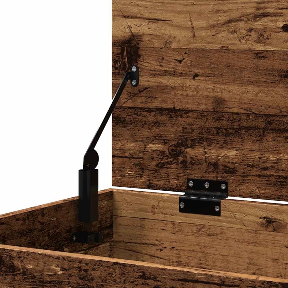 Baúl de almacenamiento madera ingeniería envejecida 84x42x46