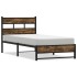 Estructura de cama sin colchón metal roble ahumado 90x190