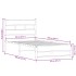 Estructura de cama sin colchón metal roble ahumado 90x190