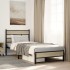 Estructura de cama sin colchón metal roble Sonoma 90x200