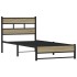Estructura de cama sin colchón metal roble Sonoma 90x200
