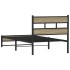 Estructura de cama sin colchón metal roble Sonoma 90x200