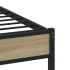 Estructura de cama sin colchón metal roble Sonoma 90x200
