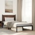 Estructura de cama sin colchón metal marrón roble 100x200