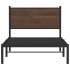 Estructura de cama sin colchón metal marrón roble 100x200