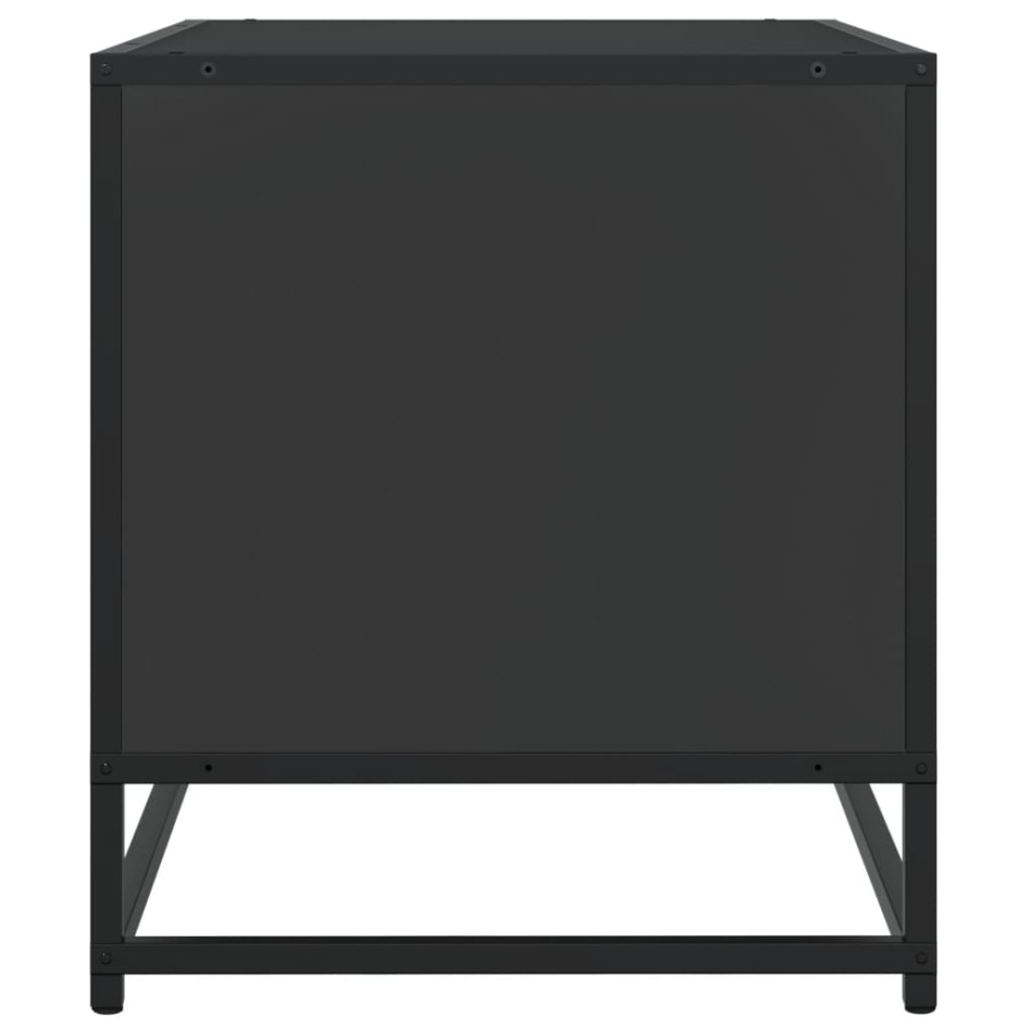 Mueble de TV madera de ingeniería y metal negro 120,5x40x46