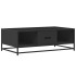 Mesa de centro de madera ingeniería y metal negro 100x57x35