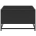 Mesa de centro de madera ingeniería y metal negro 100x57x35
