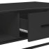 Mesa de centro de madera ingeniería y metal negro 100x57x35