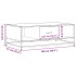 Mesa de centro de madera ingeniería y metal negro 100x57x35