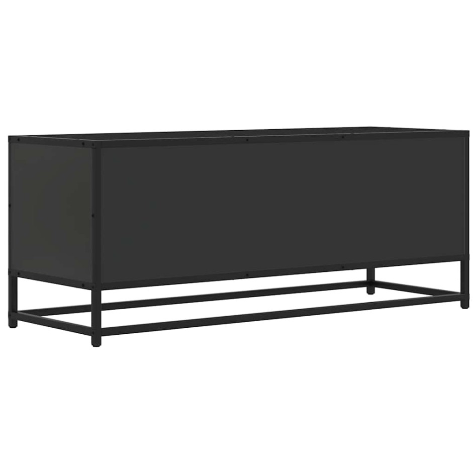 Mueble de TV madera de ingeniería y metal negro 100x34,5x40