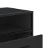 Mueble de TV madera de ingeniería y metal negro 80x34,5x40