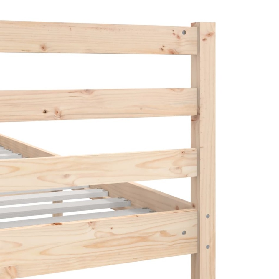 Estructura de cama de madera maciza 200x200
